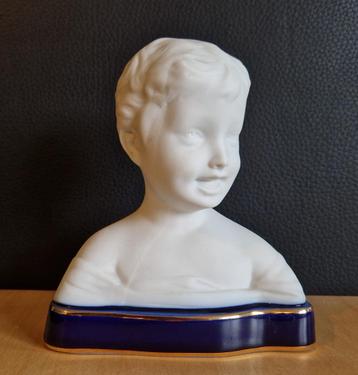 Antieke '30 Tharaud Limoges porcelein buste van jongen