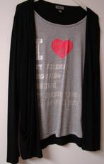 bloes & cardigan in-een lange mouw + zakjes  Bizzy  m158-164, Meisje, Ophalen of Verzenden, Shirt of Longsleeve, Bizzy
