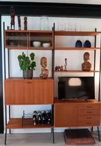 Teak Wandkast, Huis en Inrichting, Ophalen, Glas, 150 tot 200 cm, Zo goed als nieuw