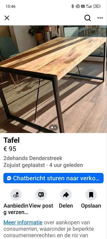 Tafel beschikbaar voor biedingen