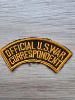 US WW2 Official US War Correspondent patch, Verzamelen, Ophalen of Verzenden