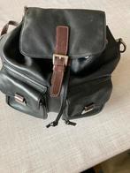 Handtas/rugzak Claudio Ferrici zwart met bruine riempjes, Ophalen of Verzenden, Zo goed als nieuw