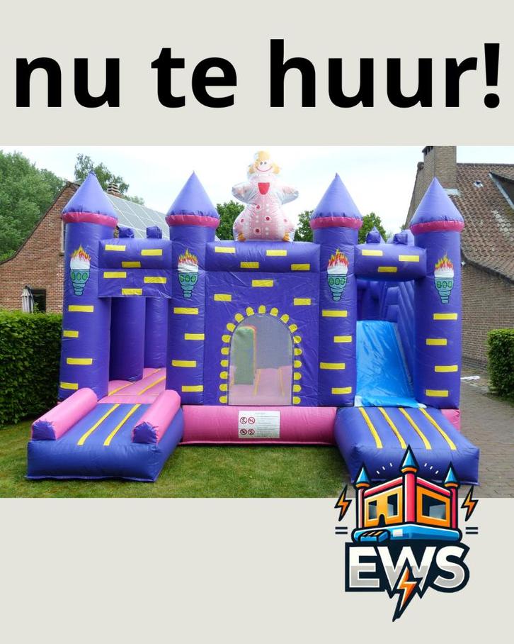 te huur - prinsessen burcht springkasteel, Hobby en Vrije tijd, Feestartikelen | Verhuur, Nieuw, Ophalen of Verzenden
