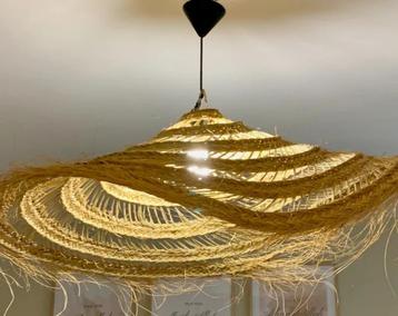 Superbe suspension bohème en osier, 100 cm, état neuf beschikbaar voor biedingen