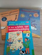 3 oefenboekjes vermenigvuldigen,optellen en aftrekken 7/8, Boeken, Ophalen of Verzenden, Nieuw