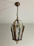 Hanglamp retro, Ophalen of Verzenden, Gebruikt, Glas, 75 cm of meer