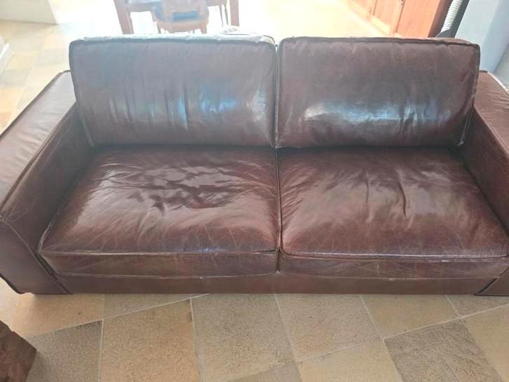 Canapé en cuir 3 places de Maison du monde. Modèle Colonel., Maison & Meubles, Canapés | Salons, Comme neuf, Cuir, Enlèvement