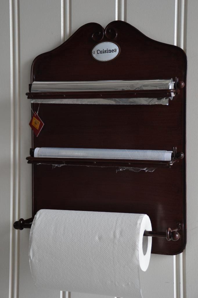 Franse ROLLENHOUDER Keukenrol, aluminium en folie Landelijk, Huis en Inrichting, Keuken | Potten en Pannen, Nieuw, Overige typen