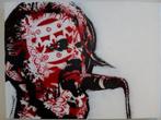 Spuitbus en acrylverf op doek, Edwin Janssen, gesigneerd '13, Enlèvement