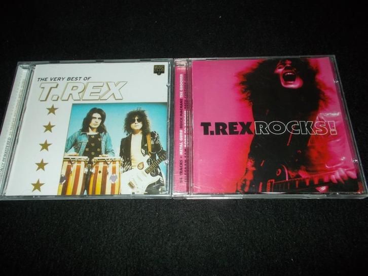 T-REX - 2CD's samen te koop in 1 Lot. ROCKS - THE VERY BEST, Cd's en Dvd's, Cd's | Rock, Zo goed als nieuw, Poprock, Verzenden