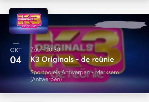 K3 Originals - de reünie, Tickets en Kaartjes, Evenementen en Festivals, Eén persoon