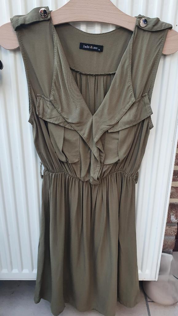 Groene jurk van Jade & Me maat M, Kleding | Dames, Jurken, Gedragen, Maat 38/40 (M), Groen, Ophalen of Verzenden