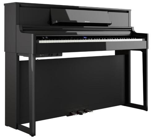 Roland LX-5 PE piano zwart hoogglans + bank + hoofdtelefoon, Muziek en Instrumenten, Piano's, Nieuw, Piano, Zwart, Digitaal, Hoogglans