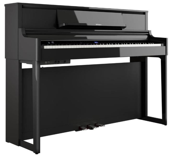Roland LX-5 PE piano zwart hoogglans + bank + hoofdtelefoon, Muziek en Instrumenten, Piano's, Nieuw, Piano, Zwart, Digitaal, Hoogglans