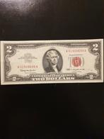 2 dollars USA 1963 jaar aUNC, Postzegels en Munten, Bankbiljetten | Amerika, Los biljet, Ophalen of Verzenden, Noord-Amerika