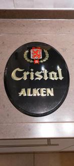 Metaal ovaal Cristal Alken 1962, Ophalen of Verzenden, Gebruikt, Reclamebord