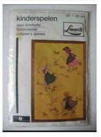 Vintage borduurpakket - Lanarte " Kinderspelen ", Hobby en Vrije tijd, Ophalen of Verzenden, Zo goed als nieuw, Handborduren, Borduurpakket