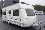 Nette 4pers.Fendt met mover, voortent, fietsrek, Caravans en Kamperen, Caravans, Mover, Bedrijf, Dwarsbed, Fendt
