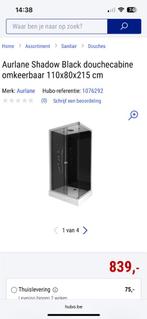 Aurlane Shadow Black douchecabine, Doe-het-zelf en Bouw, Sanitair, Ophalen, Nieuw, Douche