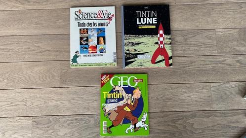 TINTIN Géo Magazine, Science et Vie + Tintin et la Lune, Verzamelen, Stripfiguren, Zo goed als nieuw, Boek of Spel, Kuifje, Ophalen of Verzenden