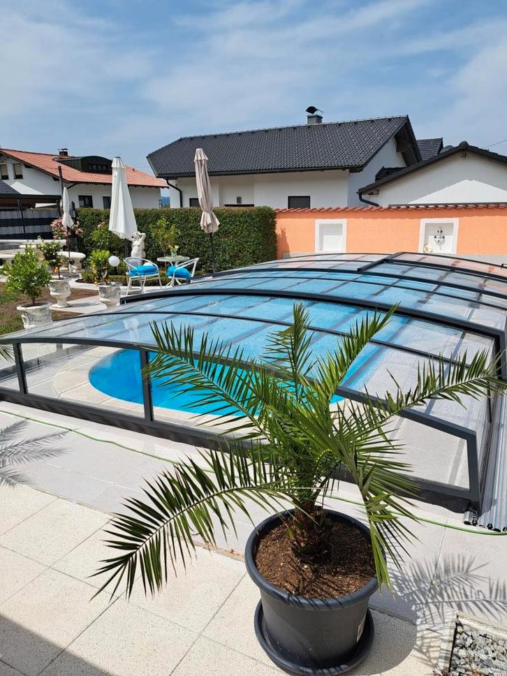 Zwembadoverdekking / pool cover 4.2x6.4x0.8 m , kleur DB703, Jardin & Terrasse, Accessoires de piscine, Neuf, Autres types, Enlèvement ou Envoi