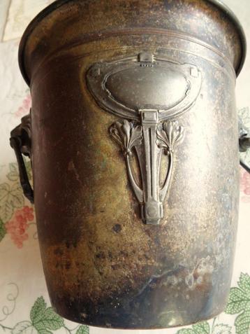 Champagne emmer in Jugendstile - koper verzilverd ca. 1910  beschikbaar voor biedingen