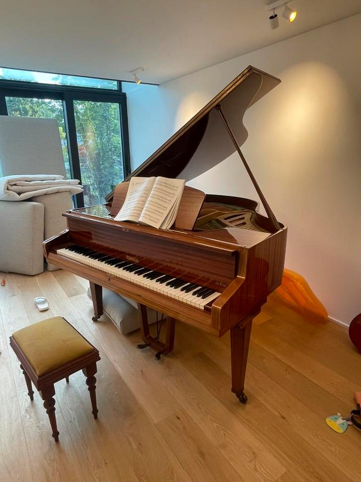 Rönisch vleugelpiano à queue, Muziek en Instrumenten, Piano's, Gebruikt, Piano, Bruin, Hoogglans, Ophalen