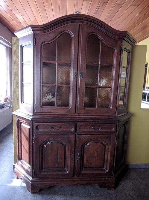 Klassieke houten buffetkast / vitrinekast, Huis en Inrichting, Kasten | Buffetkasten, Ophalen
