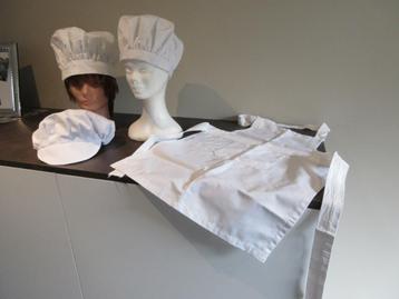 Professionele kokskleding kokskledij horeca kleding hoed pet beschikbaar voor biedingen