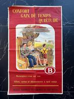 Originele affiche van de NMBS (Leriche, 1950), Envoi, Utilisé, Train, Carte ou Gravure