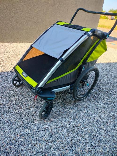 Fietskar thule chariot cab, Fietsen en Brommers, Fietsaccessoires | Aanhangwagens en Karren, Gebruikt, Kinderkar, Vering, Ophalen