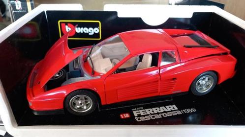 Ferrari testarossa Uit 1984 Schaal 1/18, Hobby en Vrije tijd, Modelauto's | 1:18, Gebruikt, Auto, Burago, Ophalen of Verzenden