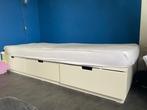 1-persoonsbed met lades, Huis en Inrichting, Slaapkamer | Bedden, Ophalen, Gebruikt, 90 cm, Eenpersoons
