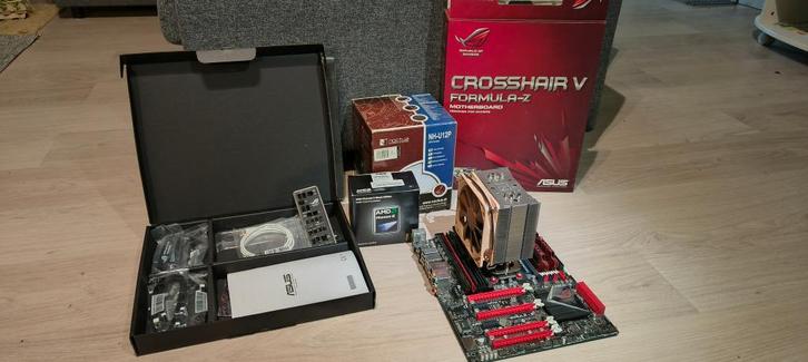 Asus Crosshair V Formula Z + CPU + koeler + RAM, Computers en Software, Moederborden, Gebruikt, AMD, DDR3, Ophalen