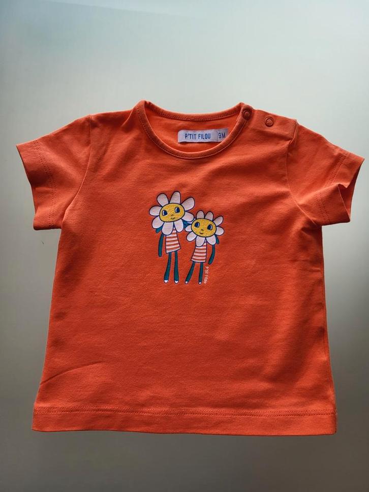 T-shirt P'TIT FILOU, 9 m, taille 74, neuf, Enfants & Bébés, Vêtements de bébé | Taille 74, Enlèvement ou Envoi