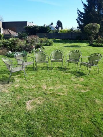 6 chaises de jardin acier  beschikbaar voor biedingen