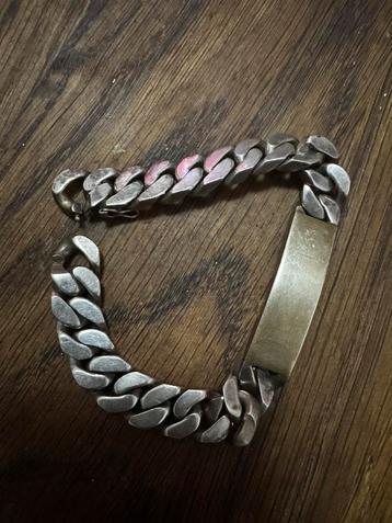 : Massieve Zilveren Armband – 70g – Vintage Cubaanse Stijl beschikbaar voor biedingen
