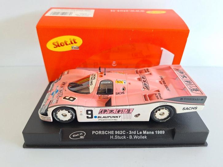 Slot-it Porsche 962C #9 Le-Mans 1989 Blaupunkt SICA03C, Kinderen en Baby's, Speelgoed | Racebanen, Nieuw, Racebaan, Elektrisch