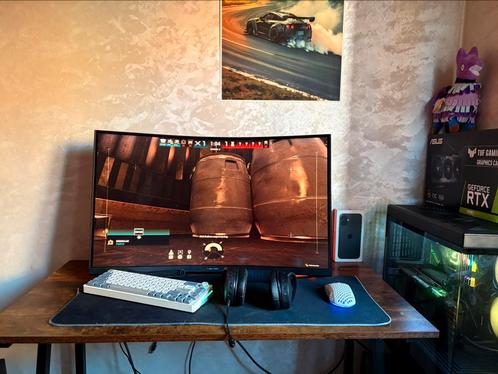 Gaming setup, Computers en Software, Desktop Pc's, Zo goed als nieuw, SSD, 32 GB, Met videokaart, Met monitor, Gaming, Virtual Reality
