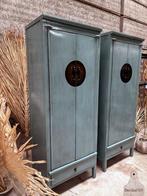 Oude Chinese kast jadeblauw, Antiek en Kunst, Ophalen of Verzenden