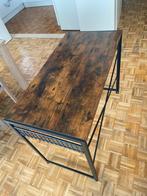Tafel metaal industrieel hout bruin, Huis en Inrichting, Ophalen, 100 tot 150 cm, Zo goed als nieuw, Metaal