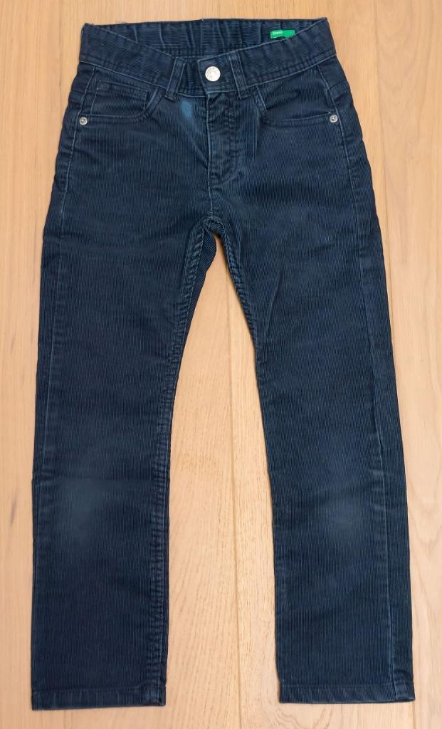 Blauwe ribfluwen broek Benetton, 6-7 jaar, Kinderen en Baby's, Kinderkleding | Maat 116, Gebruikt, Jongen of Meisje, Broek, Ophalen of Verzenden