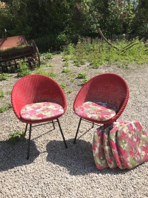 kussens voor stoelen buiten, op terras, in veranda, keuken, Huis en Inrichting, Woonaccessoires | Kussens, Gebruikt, Roze, Ophalen of Verzenden