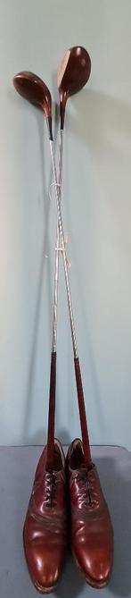 Chaussures golf FOOTJOY USA style Tiger Woods +2 vieux clubs, Enlèvement ou Envoi, Utilisé, Set, Autres marques