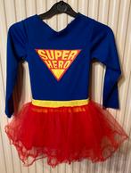 Super Hero jurk 116-128+ diadeem kost 2.50€, Kinderen en Baby's, Meisje, Gebruikt, Ophalen of Verzenden, 122 t/m 128