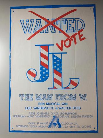 The man from W. Een musical affiche 1982 beschikbaar voor biedingen