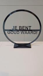 Bague miroir en plexi bleu « Tu vaux de l'or » dernière pièc, Enlèvement ou Envoi, Comme neuf