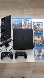 Playstation 4 slim 1TB, Games en Spelcomputers, Spelcomputers | Sony PlayStation 4, Met 2 controllers, Gebruikt, 1 TB, Ophalen