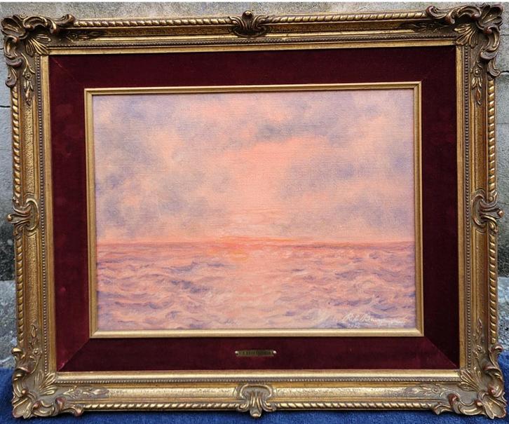 Rik BOURGUIGNON, het wonderbare avondrood, Antiek en Kunst, Kunst | Schilderijen | Klassiek, Ophalen of Verzenden