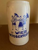 Pot/chope en pierre  " WIEZE 11e OKTOBERFEESTEN " (1 litre), Verzamelen, Ophalen of Verzenden, Zo goed als nieuw, Pul(len)